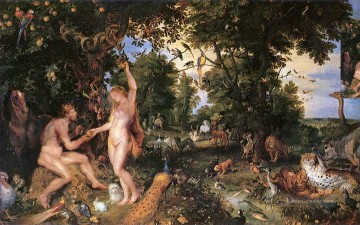Adam und Eva große Peter Paul Rubens Nacktheit Ölgemälde